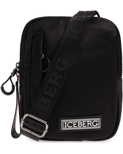 Iceberg Belt Bag With Logo, - Black