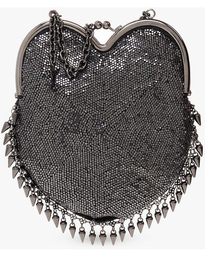 Saint Laurent 'heart Mini' Handbag - Gray