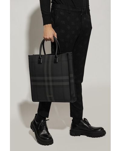 Burberry 'denny Slim' Shopper Bag, - Black
