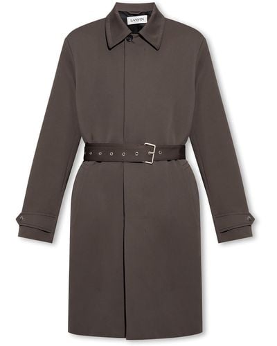 Lanvin Belted Coat - Brown