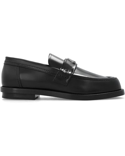 Alexander McQueen Leather Loafers, - Black