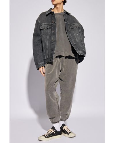 Acne Studios Sweatpants With Logo, - Gray