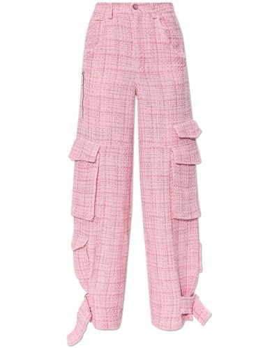 Gcds Tweed Cargo Trousers - Pink