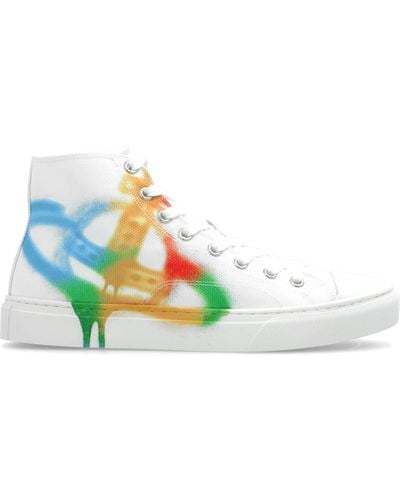 Vivienne Westwood ‘Plimsoll’ High-Top Sneakers - White