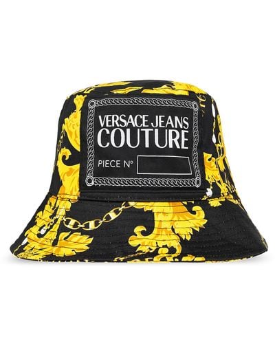 Versace Cotton Hat, - Black