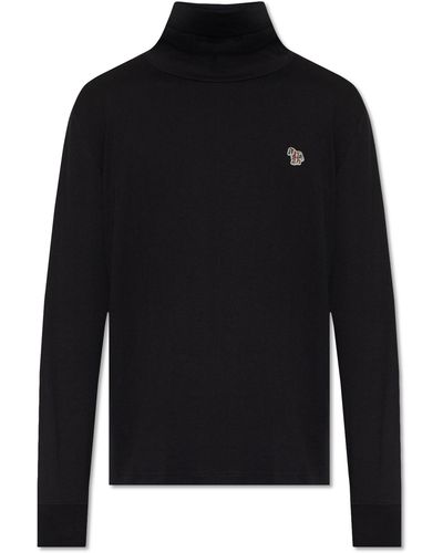 PS by Paul Smith Turtleneck Jumper With Patch - Black