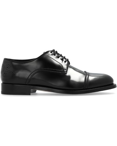 Ferragamo Leather Shoes 'credence', - Black