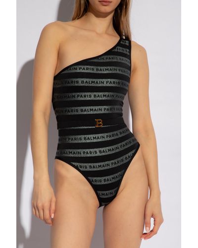 Balmain One-Piece Swimsuit - Black