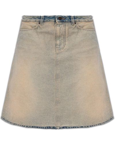 Balenciaga Denim Skirt, - Natural