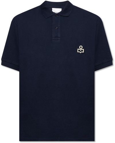 Isabel Marant 'afko' Polo Shirt With Logo, - Blue