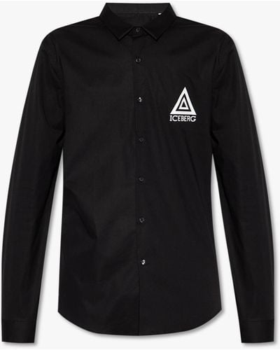 Iceberg Shirt With Logo - Black