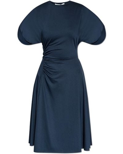 Victoria Beckham Draped Dress - Blue