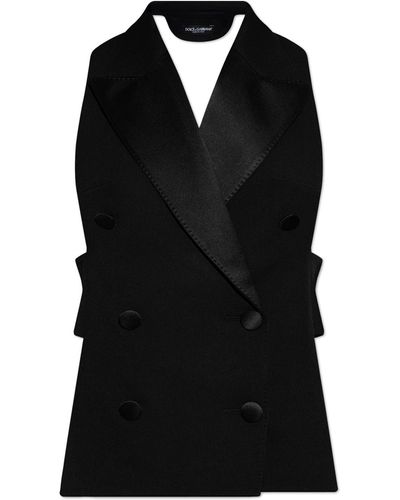 Dolce & Gabbana Double-Breasted Vest - Black