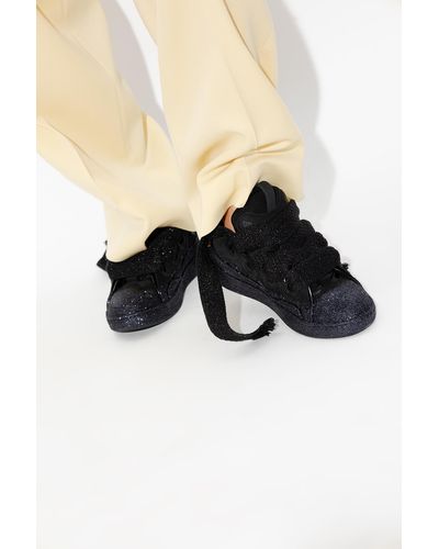Lanvin Curb Black Calf Leather Sneakers