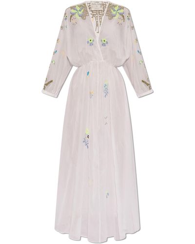 Forte Forte Dress With Embroidery, - White