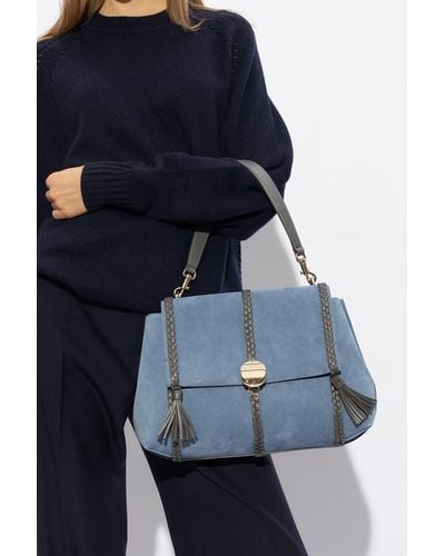 Chloé 'penelope Medium' Shoulder Bag, - Blue