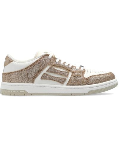 Amiri Shimmer Skel Top Trainers, - White