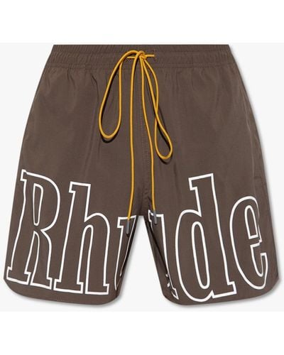 Rhude Swim Shorts - Brown