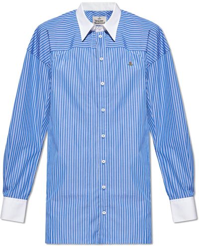 Vivienne Westwood 'football' Striped Shirt, - Blue