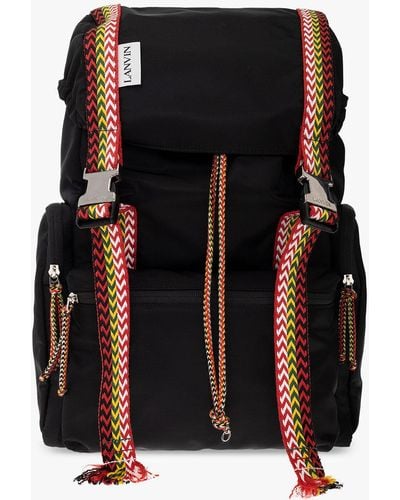 Lanvin Backpack With Logo - Black