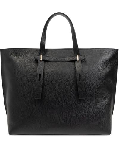 Furla 'giove Large' Shopper Bag, - Black