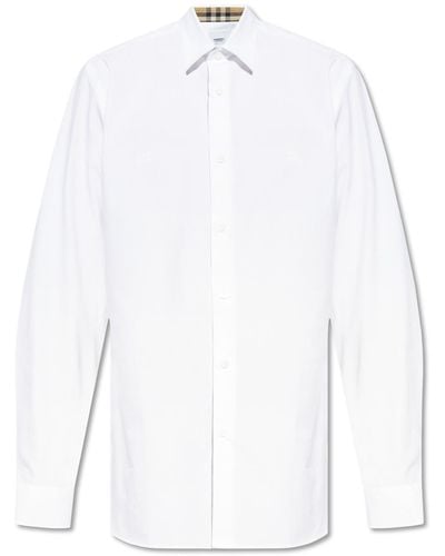 Burberry Cotton Shirt, - White