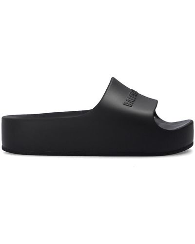 Balenciaga 'chunky' Rubber Slide Sandals - Black