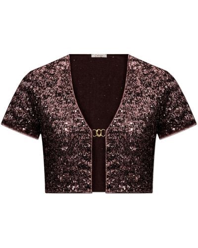 Oséree Top With Fastening, - Red