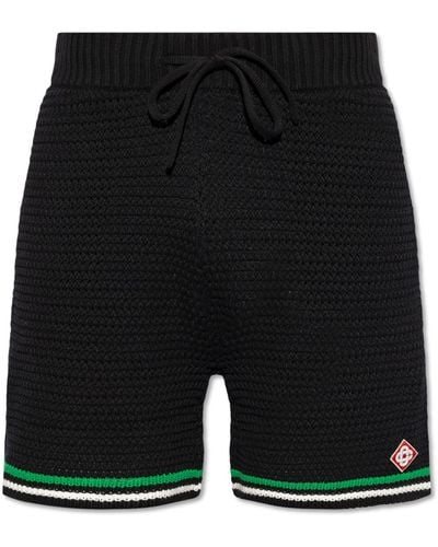 Casablancabrand Shorts With Logo, - Black