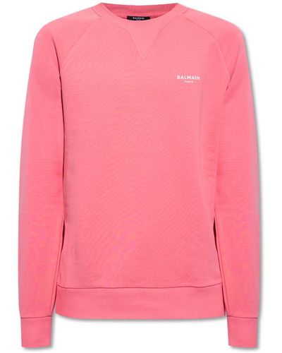 Balmain Sweatshirt With Logo - Pink