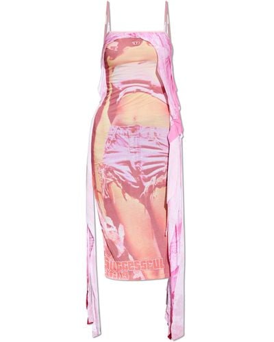DIESEL Strappy Dress 'D-Malory-Long' - Pink