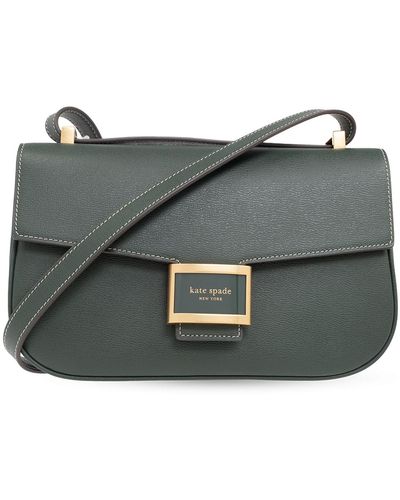 Kate Spade Roulette Pebbled Leather North/south Crossbody in Gray