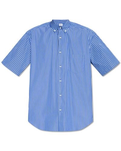 Vetements Striped Shirt, - Blue