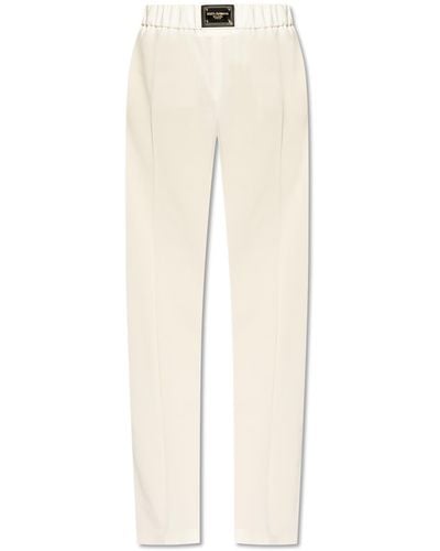 Dolce & Gabbana High-Waisted Trousers - White