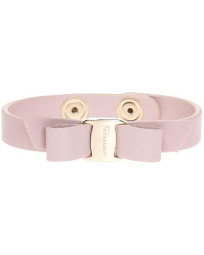 Ferragamo Vara Bow Leather Bracelet - Pink