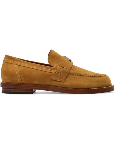 Alexander McQueen Suede Loafers, - Brown