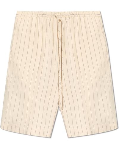Totême Pinstripe Shorts, - Natural