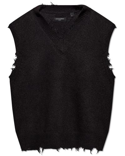 AllSaints 'albans' Vest, - Black
