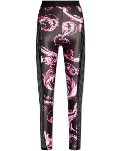 Versace Leggings With A Pattern, - Red