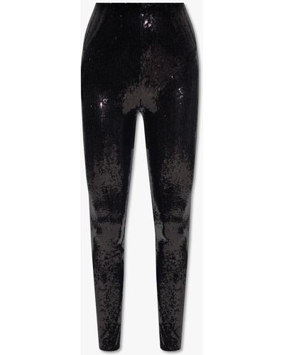 Alexander McQueen Sequinned Leggings, - Black