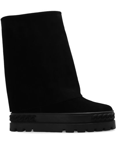 Casadei Wedge Boots - Black