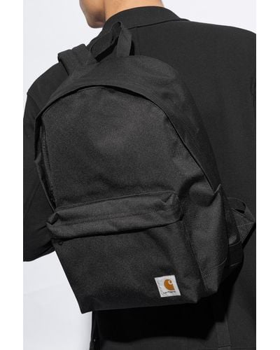 Carhartt Backpack With Logo Patch, - Black