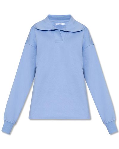 Samsøe & Samsøe 'ingrid' Sweatshirt With Collar - Blue