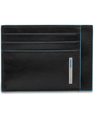 Piquadro Bustina porta carte di credito tascabile - Nero
