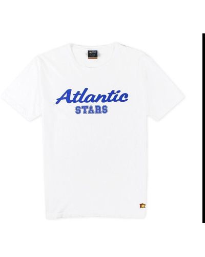 Atlantic Stars T-hirt con critta logo - Blu