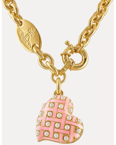 Vivienne Westwood Valentines Heart Locket Necklace - Metallic