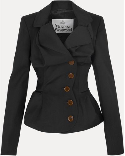 Vivienne Westwood Drunken Tailored Jacket - Black