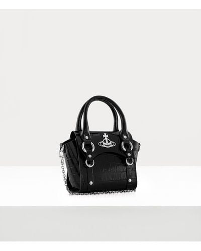 Vivienne Westwood Betty Mini Handbag With Chain - Black