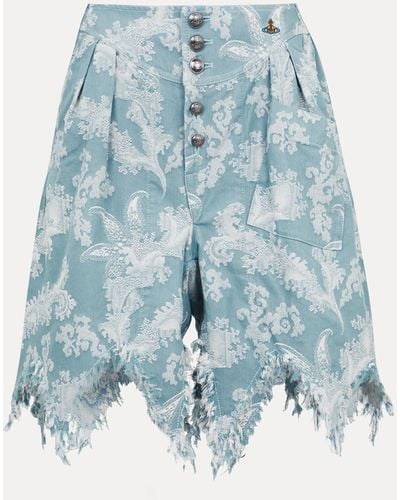 Vivienne Westwood Distressed Romario Shorts - Blue