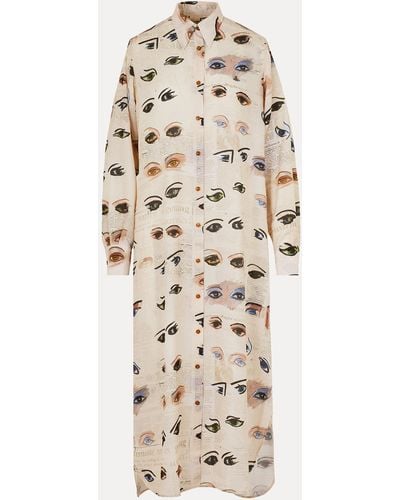 Vivienne Westwood Vw Shirt Dress - Natural
